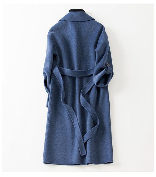 women's wool & blends winter women coats 2021 autumn double sided trench coat outwear long casual jacket casaco feminino lx2381, Black
women's wool & blends winter women coats 2021 autumn double sided trench coat outwear long casual jacket casaco feminino lx2381, Black