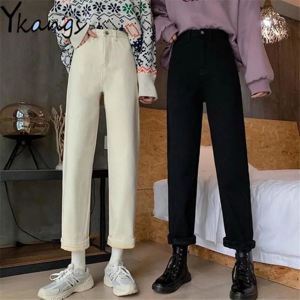 women's jeans black white plus velvet warm winter women harem boyfriend basic classic denim pants streetwear loose 2021 harajuku trouse, Blue
women's jeans black white plus velvet warm winter women harem boyfriend basic classic denim pants streetwear loose 2021 harajuku trouse, Blue