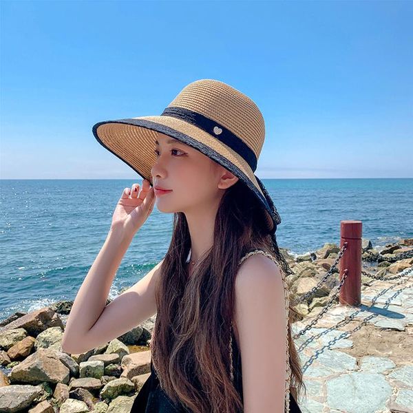 wide brim hats women sunshade brims hat outdoor summer sunscreen beach straw sun soild color beautiful big bow lovely girls, Blue;gray
wide brim hats women sunshade brims hat outdoor summer sunscreen beach straw sun soild color beautiful big bow lovely girls, Blue;gray