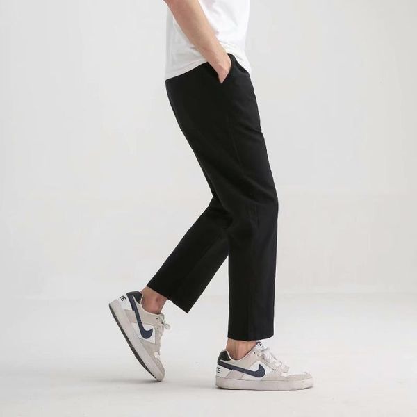 men's pants summer wide-leg fashion solid color casual street loose straight ice silk, Black
men's pants summer wide-leg fashion solid color casual street loose straight ice silk, Black
