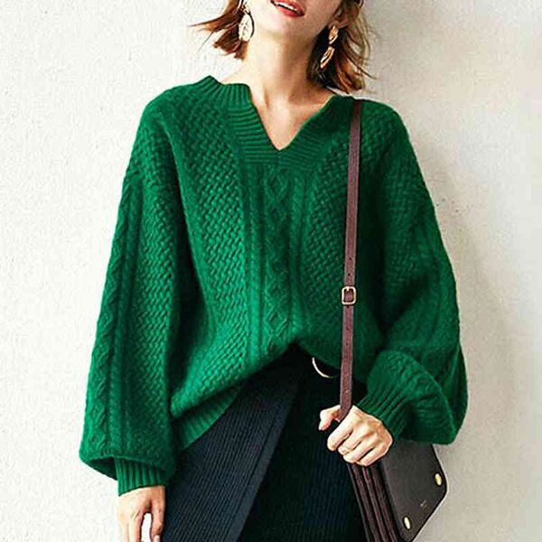 women's sweaters green all-match fashion jumpers autumn winter women casual woolen warmth vintage sweater cashmere female basic long t, White;black
women's sweaters green all-match fashion jumpers autumn winter women casual woolen warmth vintage sweater cashmere female basic long t, White;black