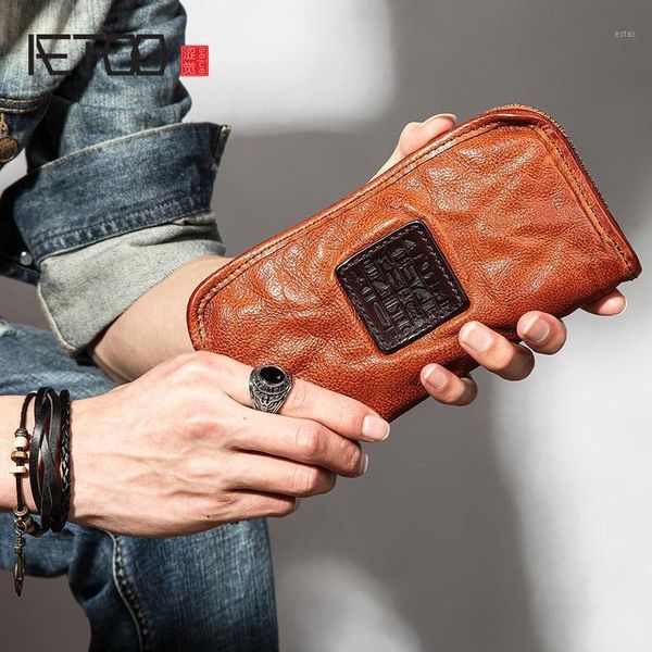 genuine leather men's long wallet, vintage clutch, trendy male personality zipper large-capacity wallet wallets1, Red;black
genuine leather men's long wallet, vintage clutch, trendy male personality zipper large-capacity wallet wallets1, Red;black