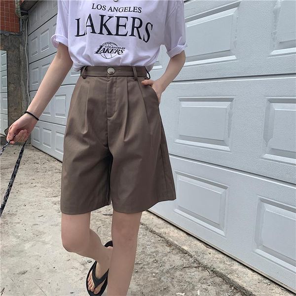 women's shorts stylish women summer thin suits welt pocket loose high waist suit wide leg zipper khaki gray, White;black
women's shorts stylish women summer thin suits welt pocket loose high waist suit wide leg zipper khaki gray, White;black