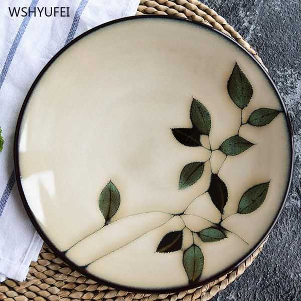 dishes & plates 1pcs creative painted kiln glazed leaf ceramic plate tableware western steak salad dessert cake sushi storage decoration
dishes & plates 1pcs creative painted kiln glazed leaf ceramic plate tableware western steak salad dessert cake sushi storage decoration