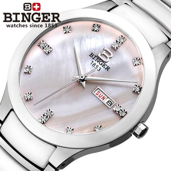 wristwatches switzerland binger ceramic men fashion quartz watch rhinestone lovers watches 100m water resistance b-8007-5, Slivery;brown
wristwatches switzerland binger ceramic men fashion quartz watch rhinestone lovers watches 100m water resistance b-8007-5, Slivery;brown
