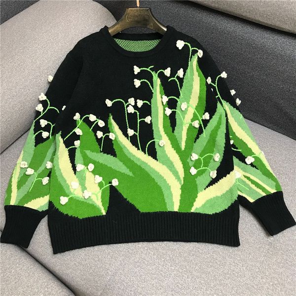 2021 new autumn winter floral embroidery sweater women knitted pullover femme sweaters oversize green jumper tw3v, White;black
2021 new autumn winter floral embroidery sweater women knitted pullover femme sweaters oversize green jumper tw3v, White;black