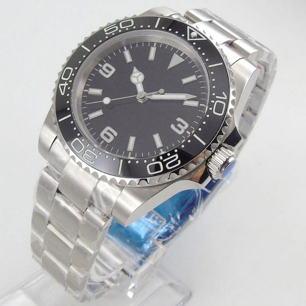 wristwatches 40mm sterile blue dial sapphire glass date luminous ceramic bezel miyota 8215 automatic movement men's watch, Slivery;brown
wristwatches 40mm sterile blue dial sapphire glass date luminous ceramic bezel miyota 8215 automatic movement men's watch, Slivery;brown
