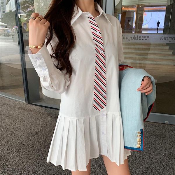 casual dresses girls long sleeve collor tie white simiple shirts dress students fashion mini dance party costumes pleated harajuku sweet, Black;gray
casual dresses girls long sleeve collor tie white simiple shirts dress students fashion mini dance party costumes pleated harajuku sweet, Black;gray