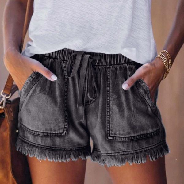 women's shorts womens pocket jeans denim pants female tassel bandage bottom casual summer homewear ladies short spodenki damskie, White;black
women's shorts womens pocket jeans denim pants female tassel bandage bottom casual summer homewear ladies short spodenki damskie, White;black
