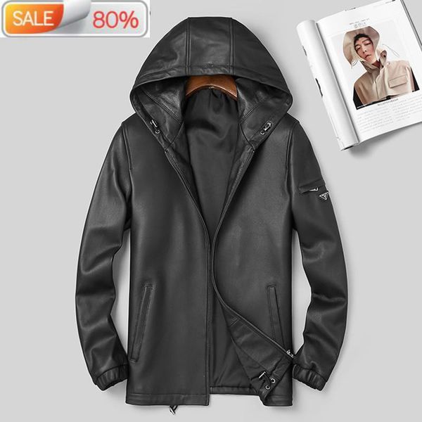 men's leather & faux 2021 genuine jacket men hooded spring autumn sheepskin coat motorcycle real jackets 391a b229, Black
men's leather & faux 2021 genuine jacket men hooded spring autumn sheepskin coat motorcycle real jackets 391a b229, Black