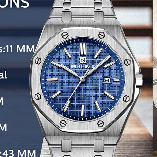 wristwatches ben nevis mens watch luxury business stainless steel band quartz watches calendar fashion man clock wristwatch relogio masculin, Slivery;brown
wristwatches ben nevis mens watch luxury business stainless steel band quartz watches calendar fashion man clock wristwatch relogio masculin, Slivery;brown
