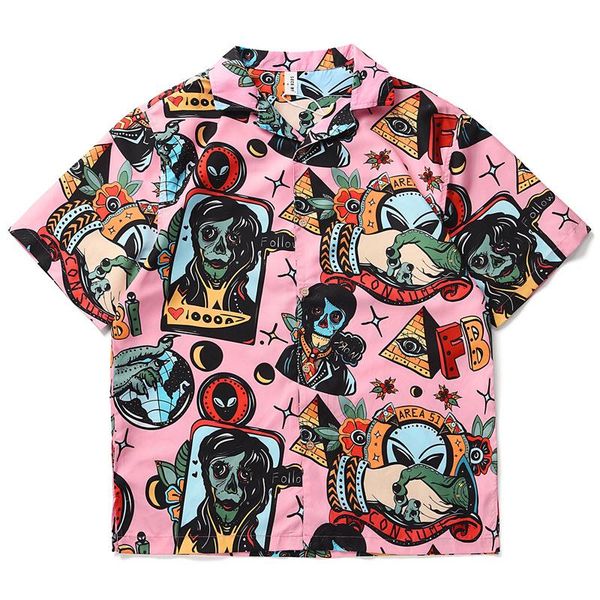 men's casual shirts latest trendy short-sleeved printed literary clothing street loose large size hip-hop, White;black
men's casual shirts latest trendy short-sleeved printed literary clothing street loose large size hip-hop, White;black