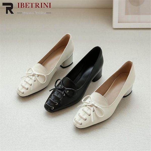 dress shoes ribetrini brand square toe female woman genuine leather lace up butterfly knot slip on pumps women heel black
dress shoes ribetrini brand square toe female woman genuine leather lace up butterfly knot slip on pumps women heel black