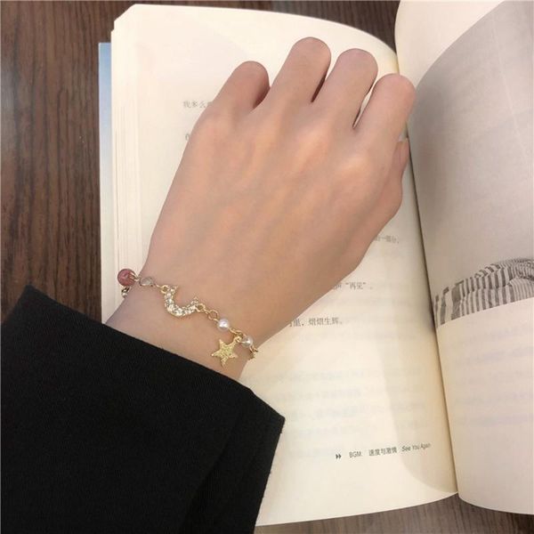 link, chain dream rhinestone pink crystal stone star moon bracelet cute girl peal women couple simple bangle jewelr for, Black
link, chain dream rhinestone pink crystal stone star moon bracelet cute girl peal women couple simple bangle jewelr for, Black
