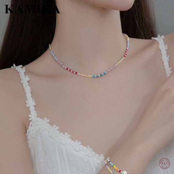 chains kamira 925 sterling silver trendy simple classic color glass beads necklace for women party luxury clavicle jewelry gift
chains kamira 925 sterling silver trendy simple classic color glass beads necklace for women party luxury clavicle jewelry gift