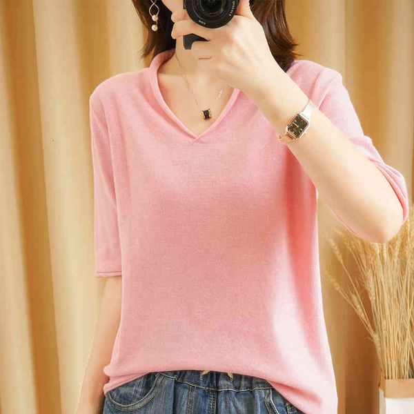 women's sweaters summer shirt with low-cut v, loose underwear, half-sleeve, sweater knitted or crocheted, short sleeve xx4i, White;black
women's sweaters summer shirt with low-cut v, loose underwear, half-sleeve, sweater knitted or crocheted, short sleeve xx4i, White;black