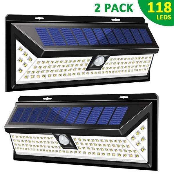 solar lamps 2 pack 118 led lamp pir motion sensor wall light waterproof 1000lm high bright emergency security lampe solaire exterieur
solar lamps 2 pack 118 led lamp pir motion sensor wall light waterproof 1000lm high bright emergency security lampe solaire exterieur