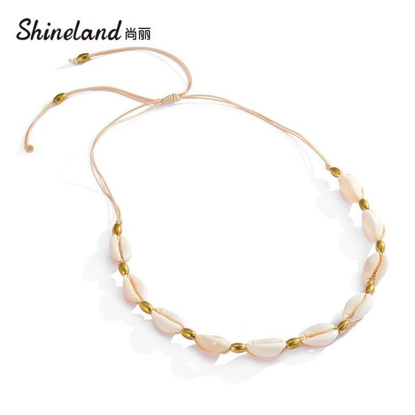 pendant necklaces shineland rope chain natural summer beach cowrie shell choker necklace seashell collar bohemian jewelry for women girls gi, Silver
pendant necklaces shineland rope chain natural summer beach cowrie shell choker necklace seashell collar bohemian jewelry for women girls gi, Silver