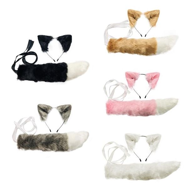 hair accessories kids simulation plush wolf cat ears headband bandana with furry long tail set anime cosplay costume
hair accessories kids simulation plush wolf cat ears headband bandana with furry long tail set anime cosplay costume