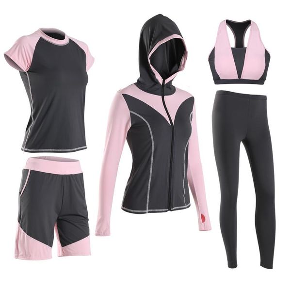 2021 new women yoga set jacket&legging&sport bra&yoga shirt long sleeve fitness 5 piece set gym clothing breathable running suit, White;red
2021 new women yoga set jacket&legging&sport bra&yoga shirt long sleeve fitness 5 piece set gym clothing breathable running suit, White;red