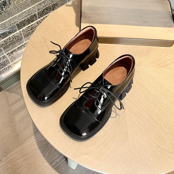 2021european fashion leather lace-up single female shoes all-leather dark series women shoes, Black
2021european fashion leather lace-up single female shoes all-leather dark series women shoes, Black