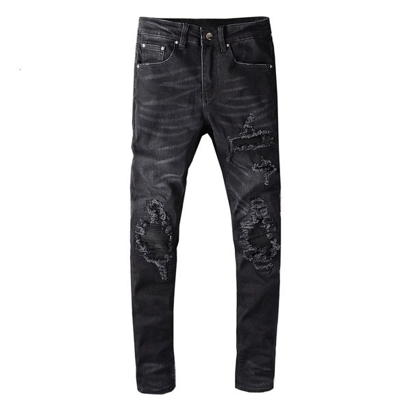 men's tide black tattered patch jeans stretch slim fit large size 28-40 fashion streetwear denim pants inzr, Blue
men's tide black tattered patch jeans stretch slim fit large size 28-40 fashion streetwear denim pants inzr, Blue