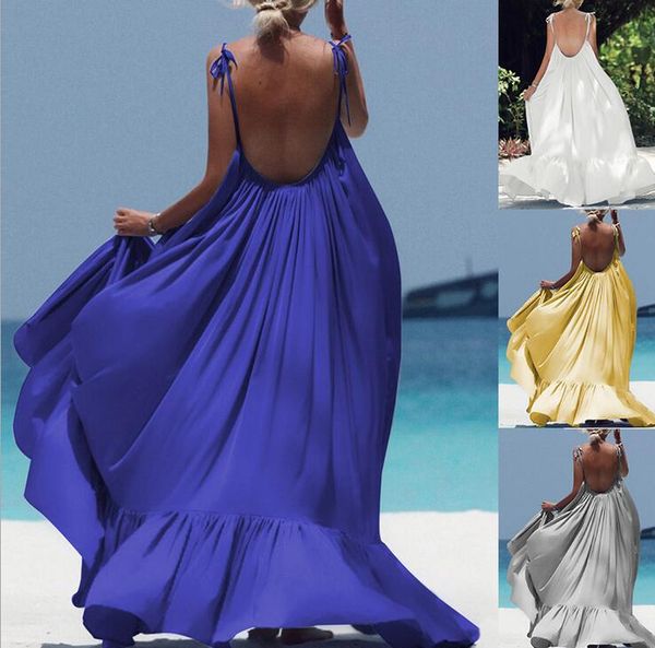 summer charm women french style clothing chiffon long beach dress string lace up v neck open back high low ruffle maxi dress, Black;gray
summer charm women french style clothing chiffon long beach dress string lace up v neck open back high low ruffle maxi dress, Black;gray