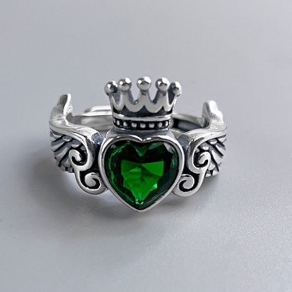 2021 new real s925 sterling sier wings love woman ring simple emerald fashion jewelry ladies gifts vre5, Silver
2021 new real s925 sterling sier wings love woman ring simple emerald fashion jewelry ladies gifts vre5, Silver