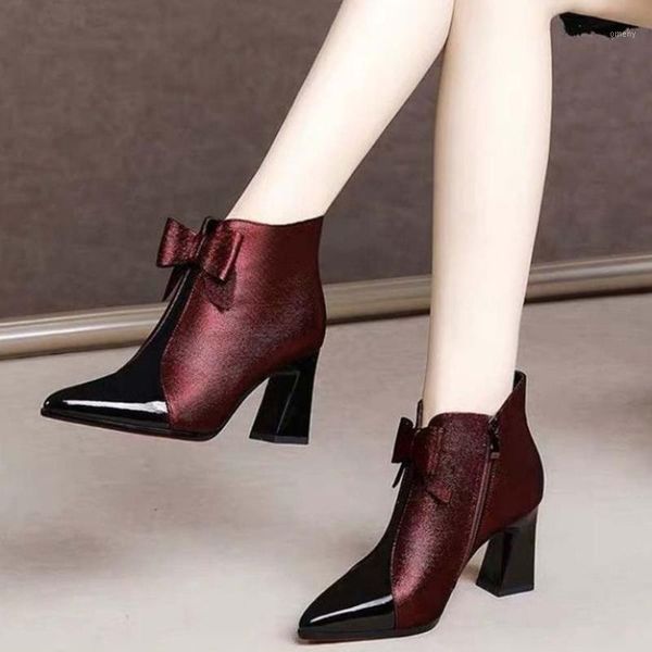 boots female pointed toe ankle fashion bowknot high heels women 2021 party office concise shoes woman1, Black
boots female pointed toe ankle fashion bowknot high heels women 2021 party office concise shoes woman1, Black