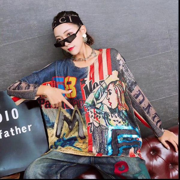 vintage european knitted sweater 2021 new autumn o neck pullover women letter print long sleeve street style sweater, White;black
vintage european knitted sweater 2021 new autumn o neck pullover women letter print long sleeve street style sweater, White;black