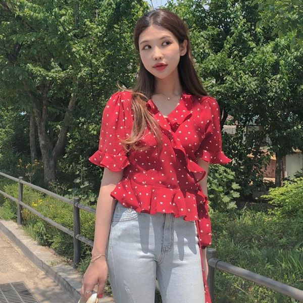 women's blouses & shirts 2021 summer women vintage bandage short korean style chiffon clothing red ropa de mujer wpy2739, White
women's blouses & shirts 2021 summer women vintage bandage short korean style chiffon clothing red ropa de mujer wpy2739, White