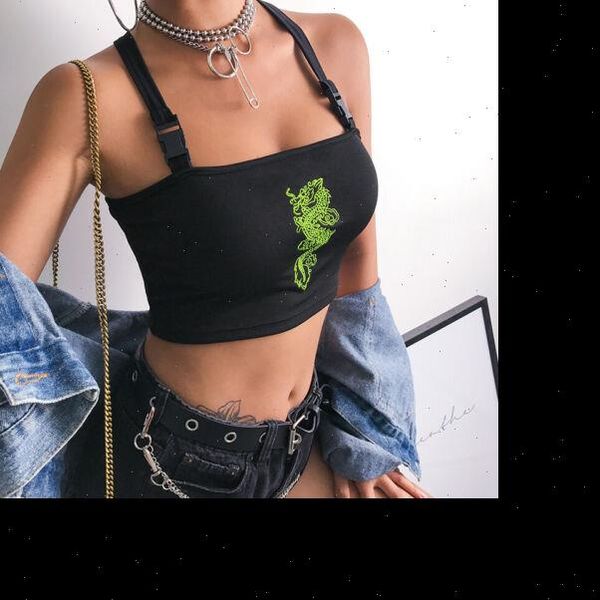 tank buckle black dragon embroidery tank women cropped streetwear vest drop shipping, White
tank buckle black dragon embroidery tank women cropped streetwear vest drop shipping, White