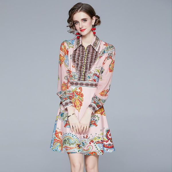 casual dresses european and american ladies' small fragrance temperament 2021 autumn shirt collar printed dress, Black;gray
casual dresses european and american ladies' small fragrance temperament 2021 autumn shirt collar printed dress, Black;gray