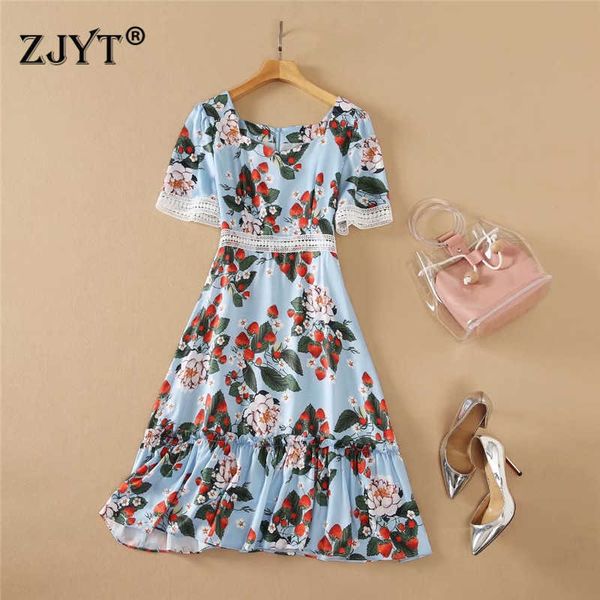 fashion runway summer square collar short sleeve print floral dresses for women hollow lace patchwork casual party vestidos 210601, Black;gray
fashion runway summer square collar short sleeve print floral dresses for women hollow lace patchwork casual party vestidos 210601, Black;gray