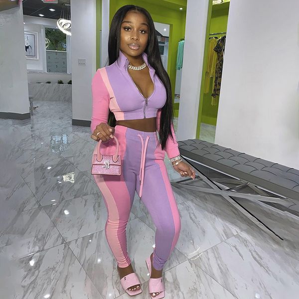 2021 match zipper suit female fashion elegant new sports 340b, Black;white 
2021 match zipper suit female fashion elegant new sports 340b, Black;white