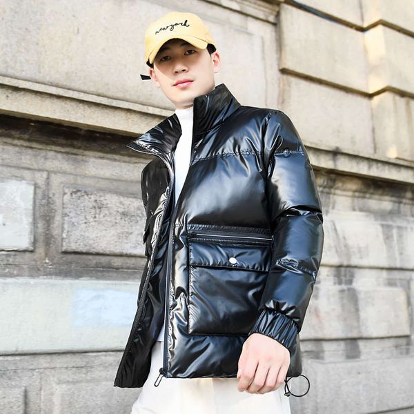 light face cotton padded jacket men's korean fashion light down cotton padded jacket silver grey standing collar cotton padded jacket, Black
light face cotton padded jacket men's korean fashion light down cotton padded jacket silver grey standing collar cotton padded jacket, Black