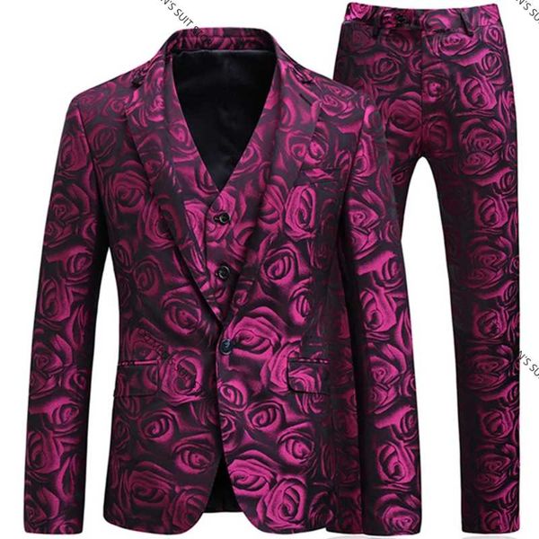 men's suits & blazers jacket vest pants floral 3piece suit set slim fit rose flower pattern wedding party prom coat trousers tailor-mad, White;black
men's suits & blazers jacket vest pants floral 3piece suit set slim fit rose flower pattern wedding party prom coat trousers tailor-mad, White;black