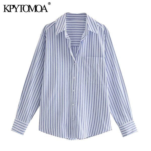 kpytomoa women fashion office wear striped loose blouses vintage long sleeve pockets female shirts chic 210225, White
kpytomoa women fashion office wear striped loose blouses vintage long sleeve pockets female shirts chic 210225, White