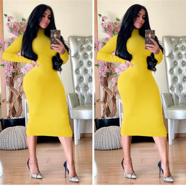 casual dresses wjfzqm turtleneck solid bodycon midi dress woman high street long sleeve slim autumn club party wrap, Black;gray
casual dresses wjfzqm turtleneck solid bodycon midi dress woman high street long sleeve slim autumn club party wrap, Black;gray