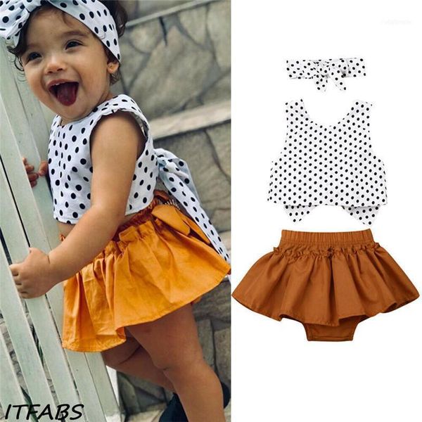 clothing sets 0-24m baby girls 3 pieces outfit sleeveless polka dot vest crop ruffle tutu skirt shorts headband set born1, White
clothing sets 0-24m baby girls 3 pieces outfit sleeveless polka dot vest crop ruffle tutu skirt shorts headband set born1, White