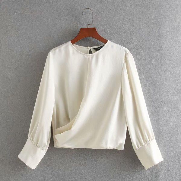 women's blouses & shirts solid spring / summer 2021 pleated silk satin texture office lady white round neck shirt blouse ml814
women's blouses & shirts solid spring / summer 2021 pleated silk satin texture office lady white round neck shirt blouse ml814