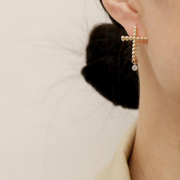 hoop & huggie aensoa personality punk gold color cross crystal pendant earring beaded double copper alloy earrings jewelry for wome, Golden;silver
hoop & huggie aensoa personality punk gold color cross crystal pendant earring beaded double copper alloy earrings jewelry for wome, Golden;silver