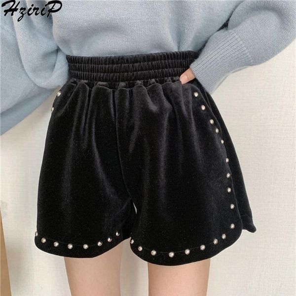 women's shorts hzirip 2021 spring winter pearls sweet vintage loose women solid wild short elastic jeans female high waist fashion, White;black
women's shorts hzirip 2021 spring winter pearls sweet vintage loose women solid wild short elastic jeans female high waist fashion, White;black