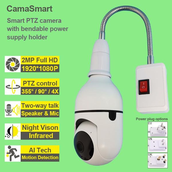 ip wifi mini camera with e27 bendable eu uk us holder flexible two way talk remote view by app ycc365plus
ip wifi mini camera with e27 bendable eu uk us holder flexible two way talk remote view by app ycc365plus