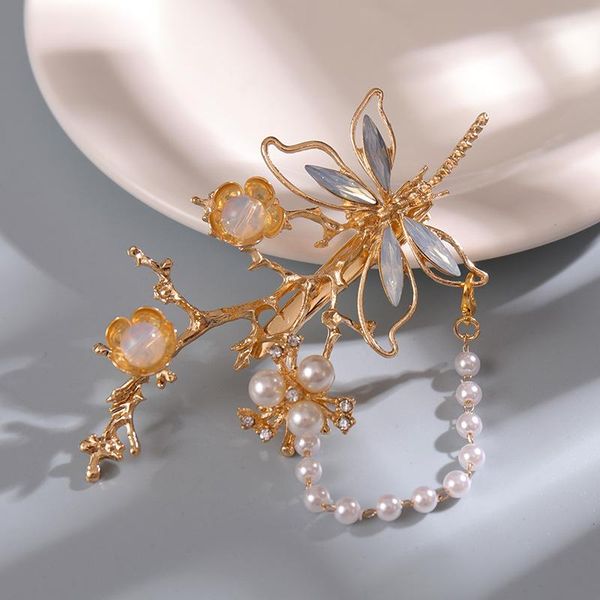 hair clips & barrettes dragonfly hairpin with pearl tassel cute vintage headdress hanfu clothing accessories for little girls bn, Golden;silver
hair clips & barrettes dragonfly hairpin with pearl tassel cute vintage headdress hanfu clothing accessories for little girls bn, Golden;silver