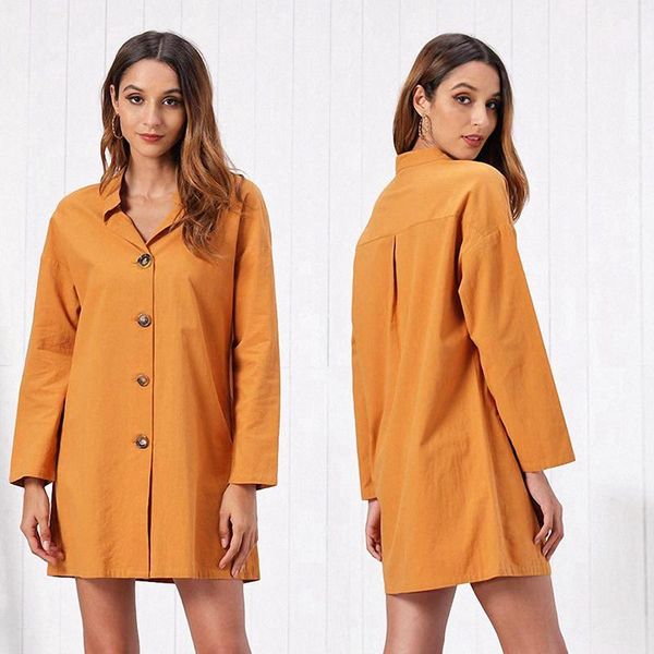 women loose dresses turn down casual ladies office shirt dresses button long sleeve, Black;gray
women loose dresses turn down casual ladies office shirt dresses button long sleeve, Black;gray