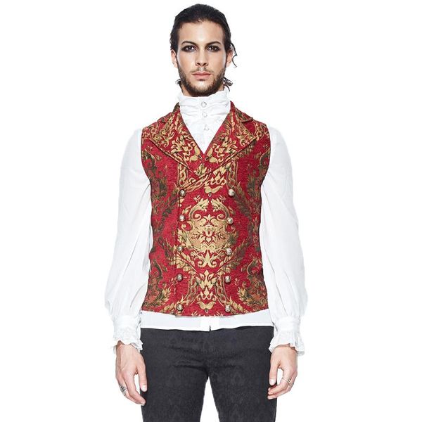 men's vests devil fashion gothic vintage court embroidery double breasted sleeveless winter waistcoats, Black;white
men's vests devil fashion gothic vintage court embroidery double breasted sleeveless winter waistcoats, Black;white