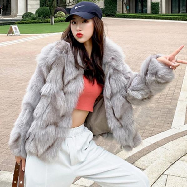 women's fur & faux ladies winter snow warm jacket natural leather grass coat fashionable luxurious temperament abrigos para mujer, Black
women's fur & faux ladies winter snow warm jacket natural leather grass coat fashionable luxurious temperament abrigos para mujer, Black