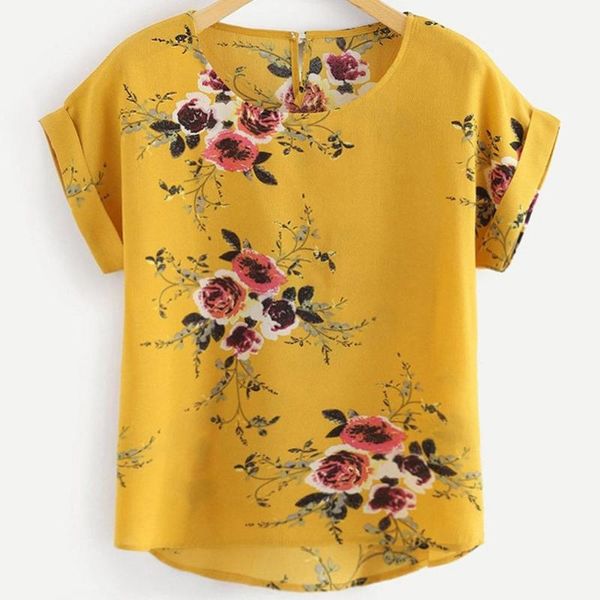women's blouses & shirts summer fashion floral print blouse pullover ladies o-neck tee female short sleeve shirt blusas femininas clot, White
women's blouses & shirts summer fashion floral print blouse pullover ladies o-neck tee female short sleeve shirt blusas femininas clot, White