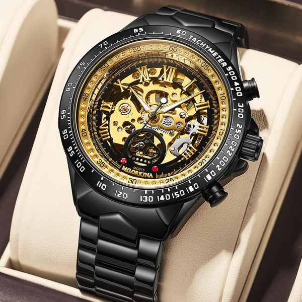 wristwatches mgorkina automatic watch men luxury brand black gold hollow mechanical stainless steel men's relogio masculino, Slivery;brown
wristwatches mgorkina automatic watch men luxury brand black gold hollow mechanical stainless steel men's relogio masculino, Slivery;brown